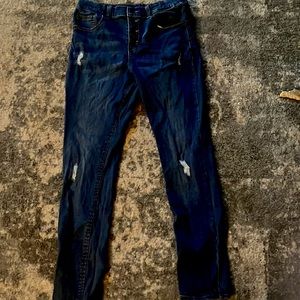 Barely worn blue skinny jeans